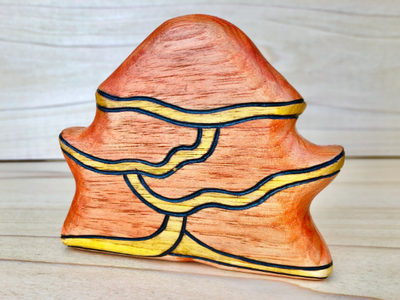 Wooden Chicken Of The Woods Mushroom Toy