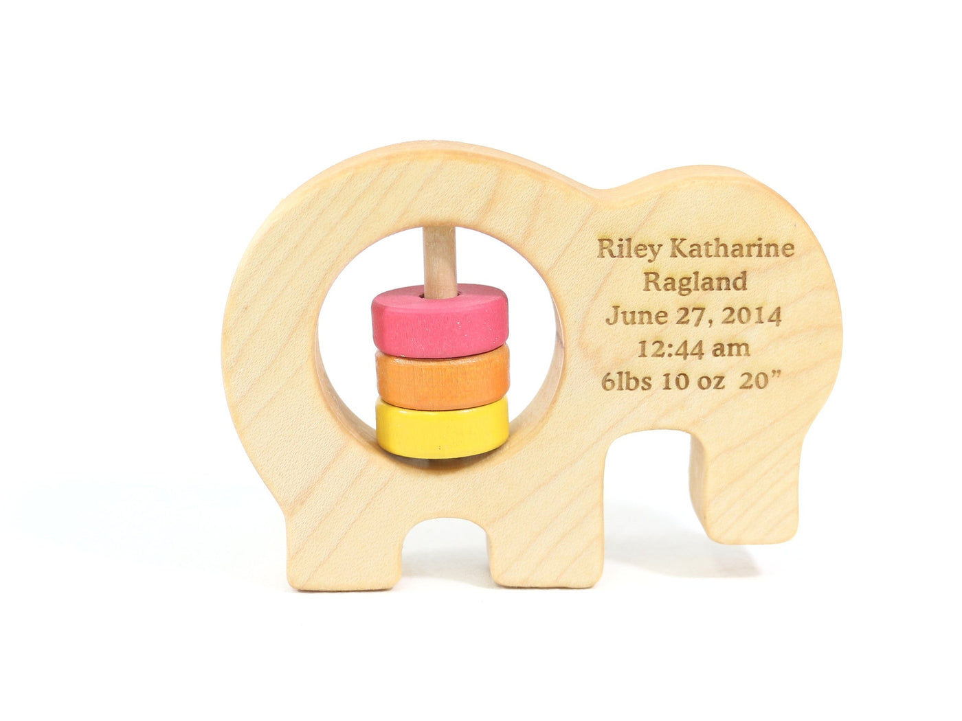 Bannor Elephant Wooden Baby Rattle