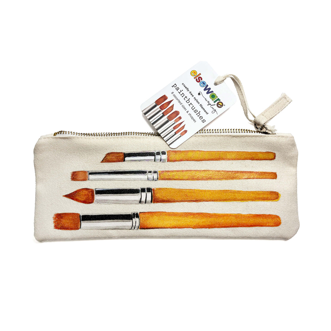 Watercolor Travel Set | Bamboo Case, Brushes, &amp; Paper Pad