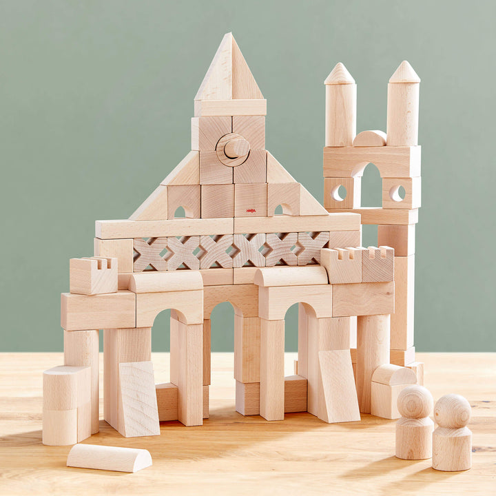 Chevron Blocks HABA Basic Building Blocks 102 Piece Extra Large Wooden Starter Set ...