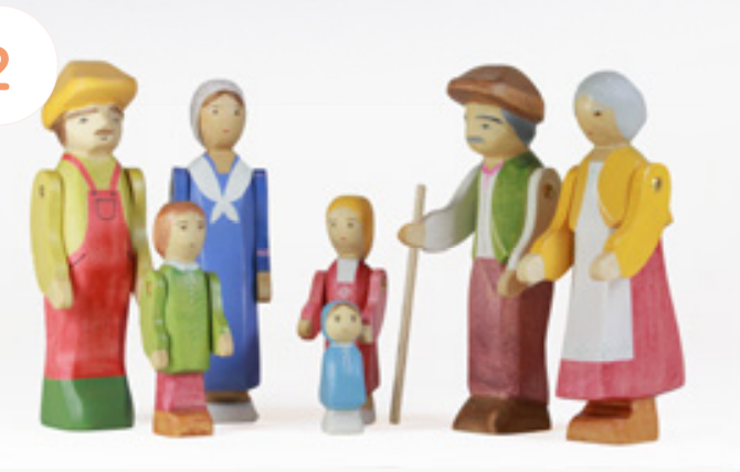 Pre-Order Atelier des Peupliers Wooden Farmer Family, Assorted (Ships in May)