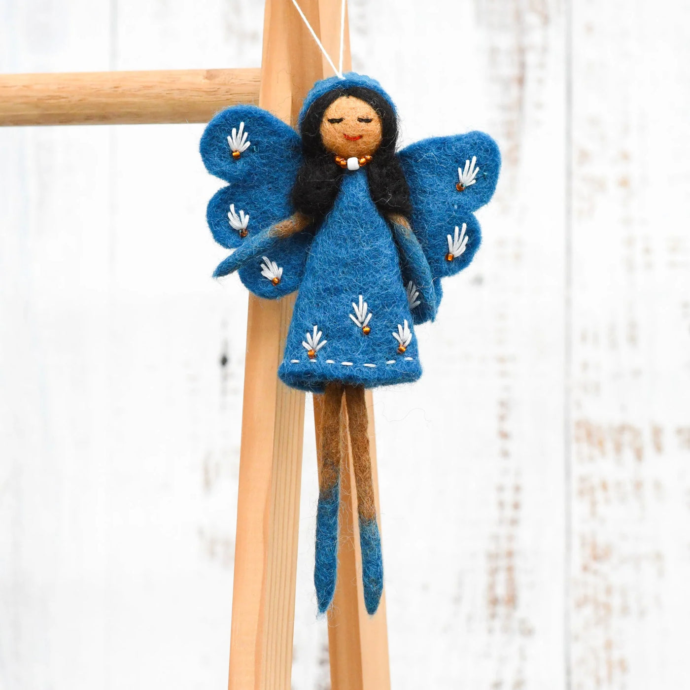 Pre-Order Felt Angel Fairy, Cobalt Blue Dress (Ships in November)