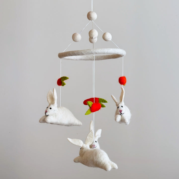 Felt Baby Mobile - Bunnies &amp; Carrots