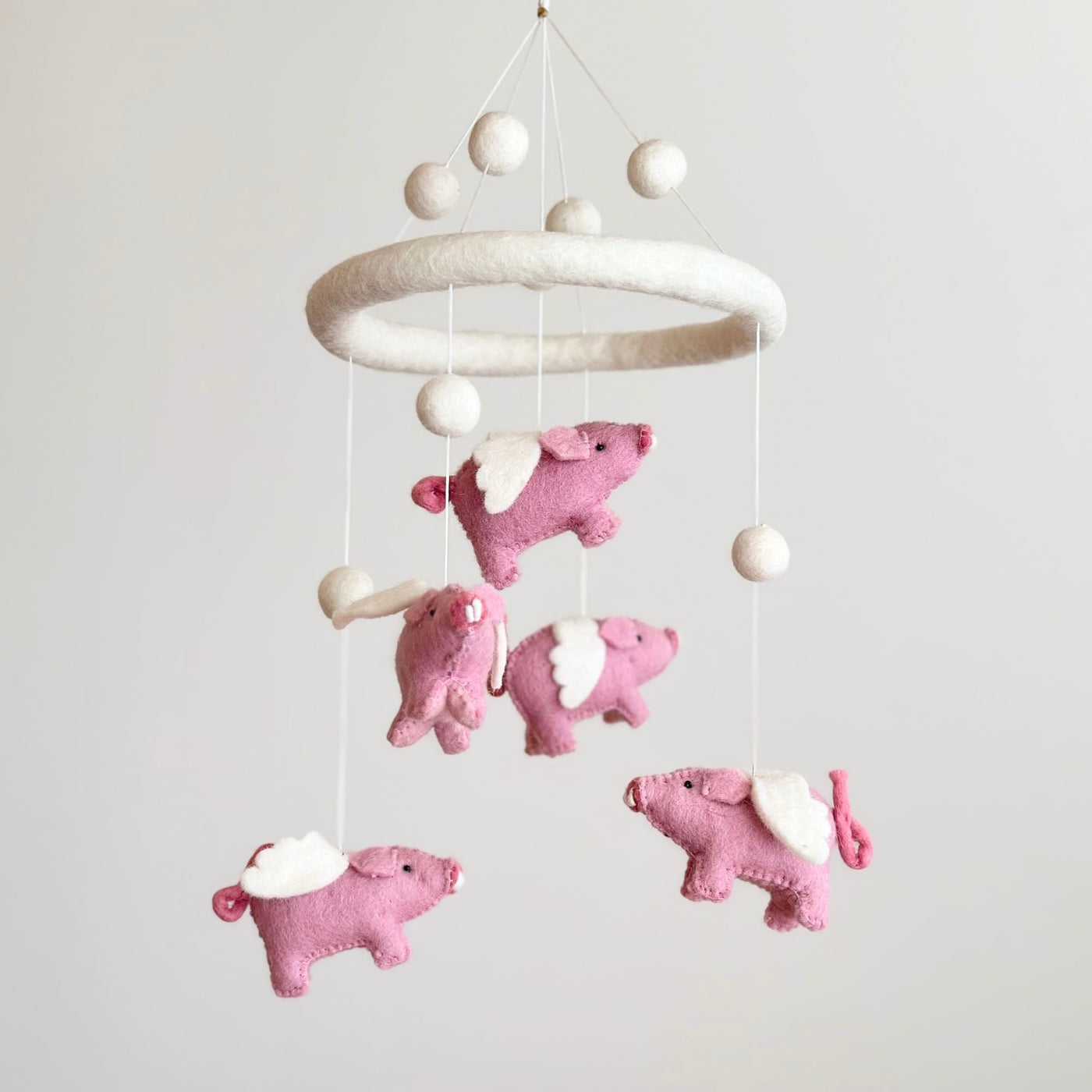 Felt Baby Mobile - Flying Pig