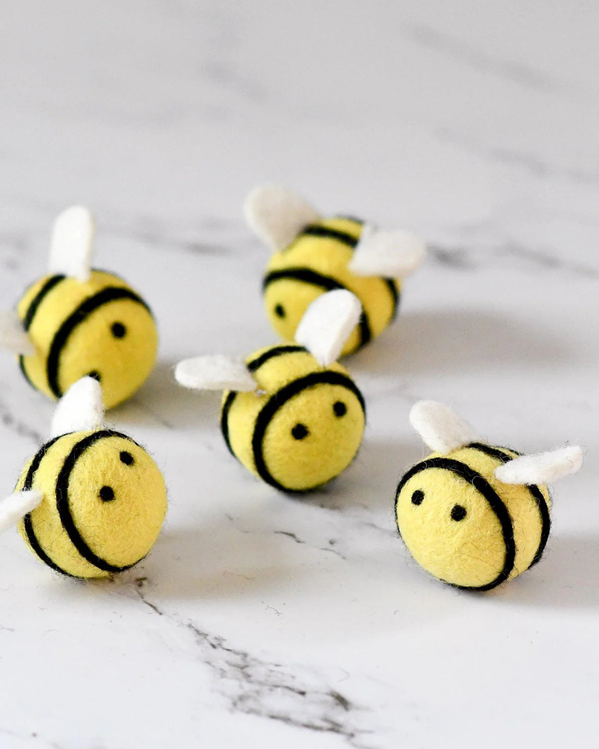 Pre-Order Felt Bees Loose Parts, 5 Bees (Ships in November)