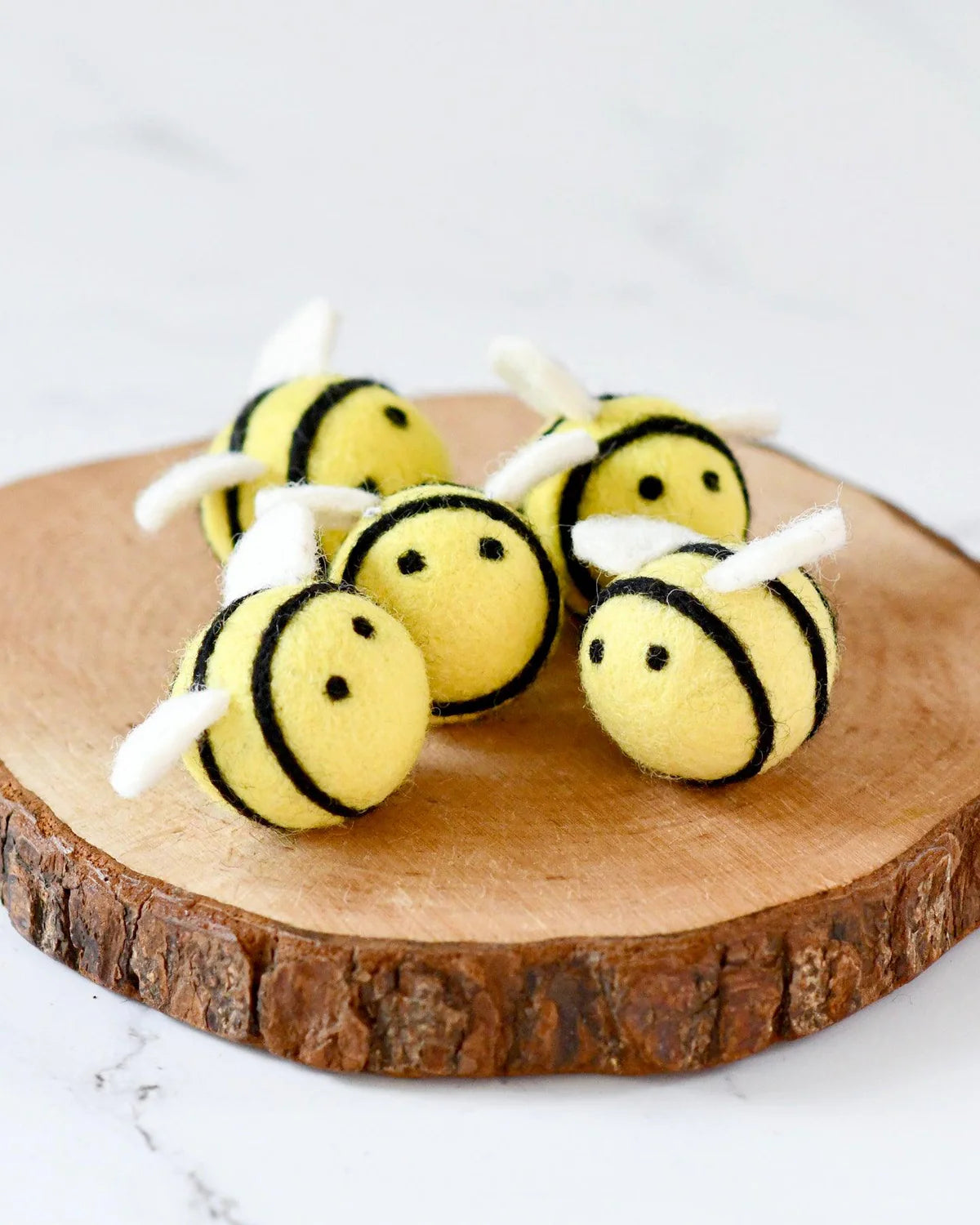 Pre-Order Felt Bees Loose Parts, 5 Bees (Ships in November)