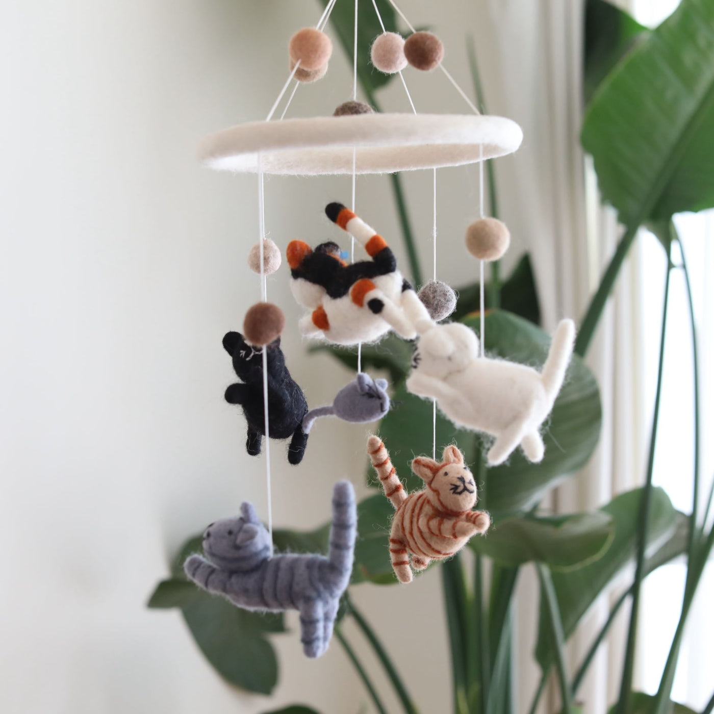 Felt Cat Baby Mobile