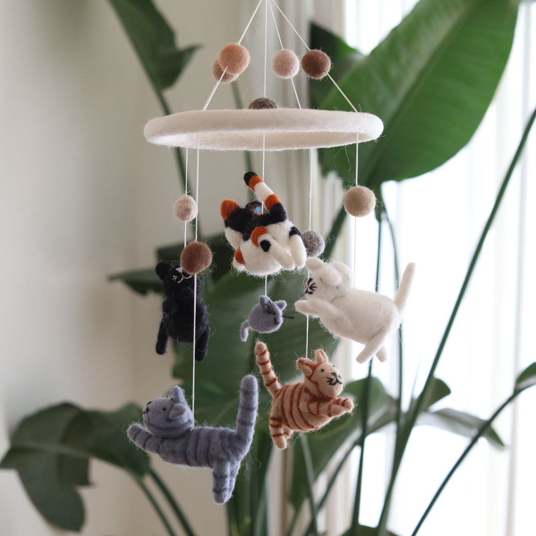 Felt Cat Baby Mobile