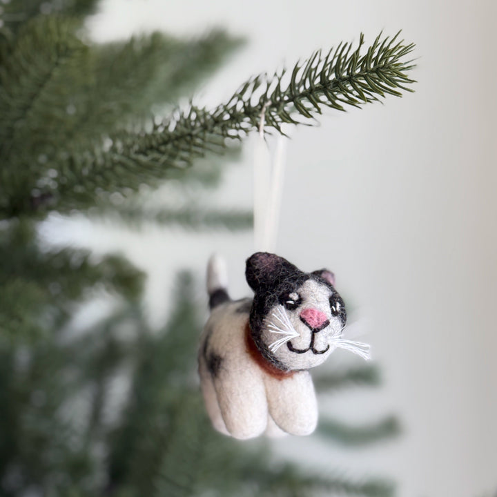 Felt Cat Ornament – Calico, Gray Tabby &amp; Tuxedo 😺✨