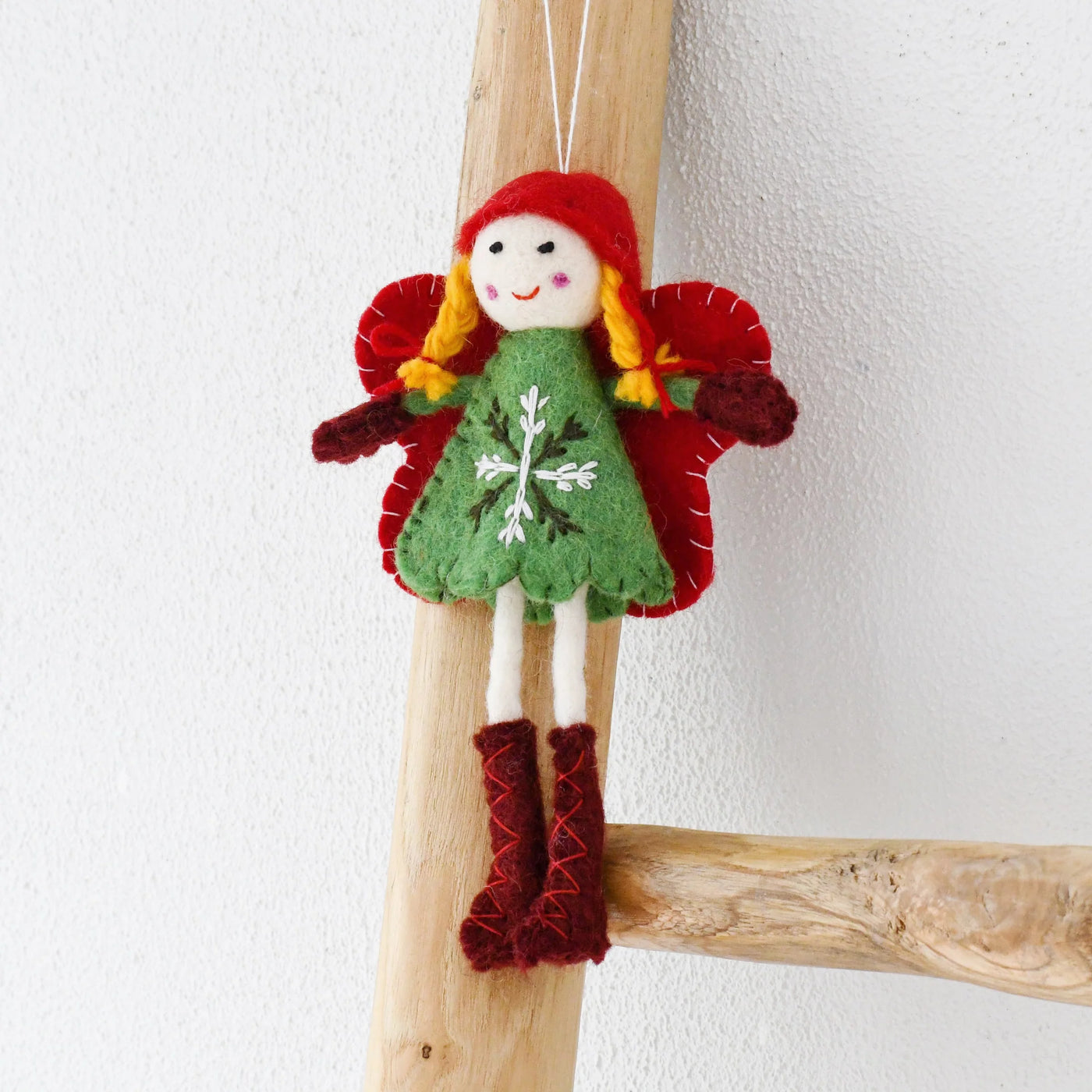 Pre-Order Felt Christmas Fairy, Green Dress (Ships in November)