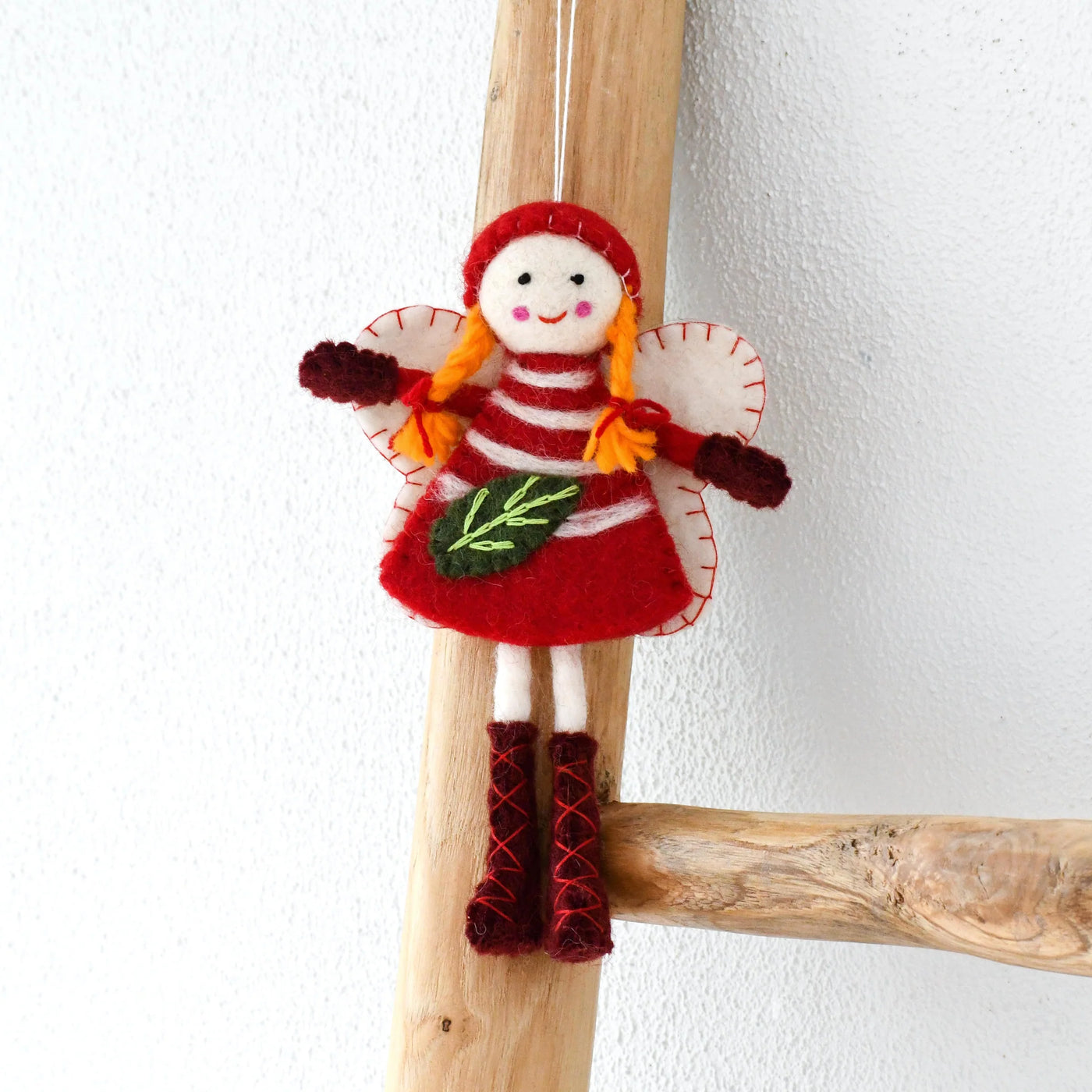 Pre-Order Felt Christmas Fairy, Red Dress (Ships in November)