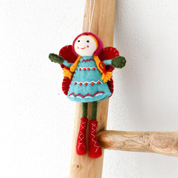 Sale Felt Christmas Fairy, Blue Dress