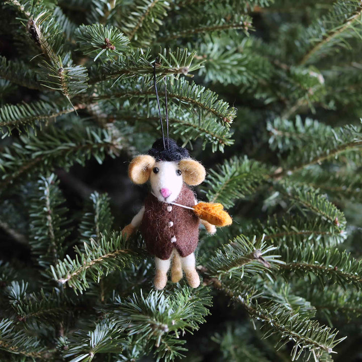 Felt Christmas Ornaments Set of 2 - Little Sister &amp; Little Brother Mice