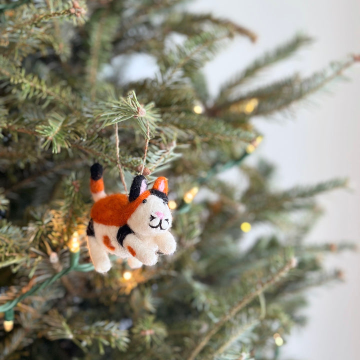 Felt Christmas Ornaments Set of 4 - Cats
