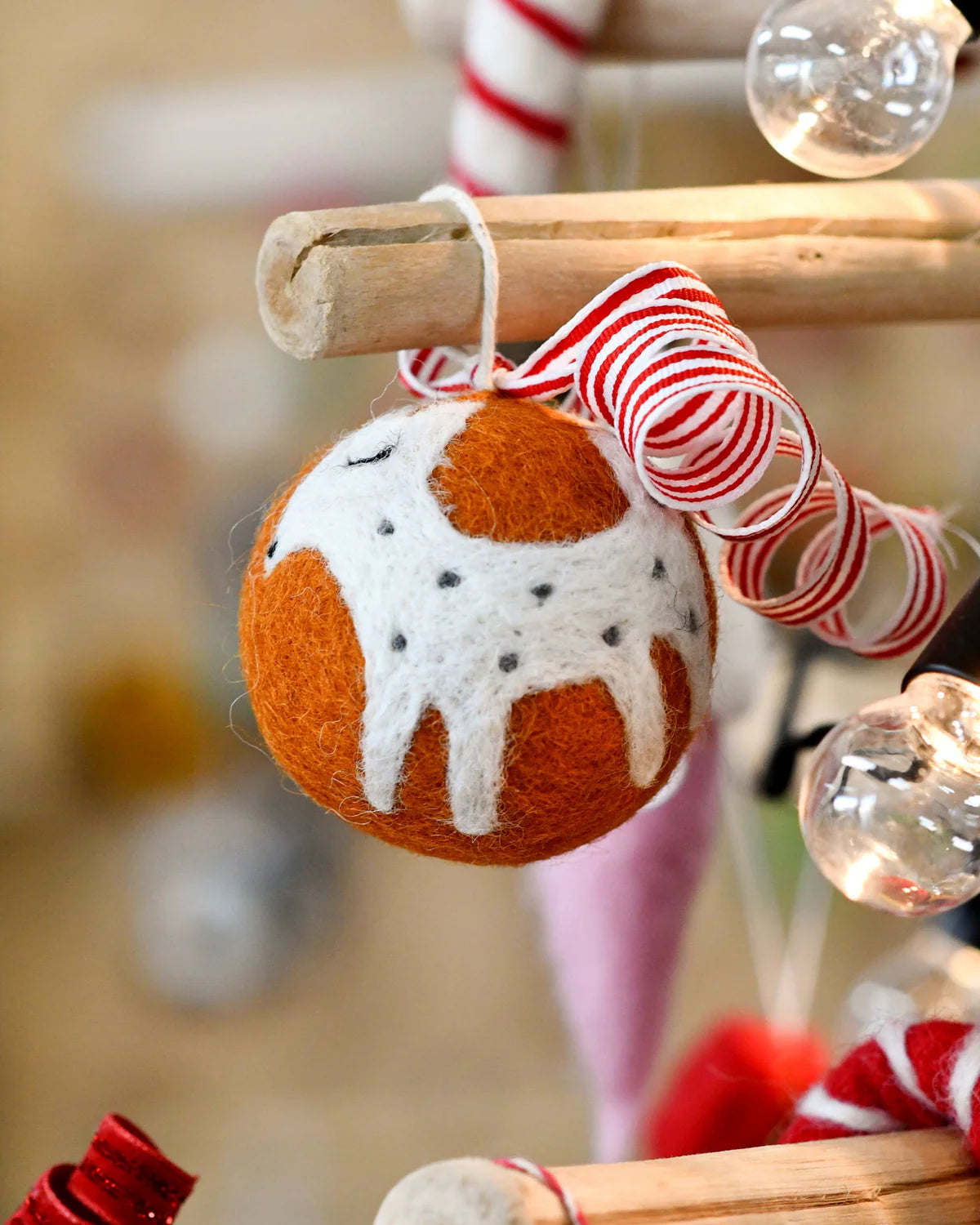 Pre-Order Felt Bauble Christmas Ornament, Deer (Ships in November)