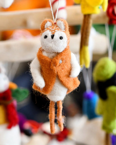 Pre-Order Felt Fox Doll Ornament (Ships in November)