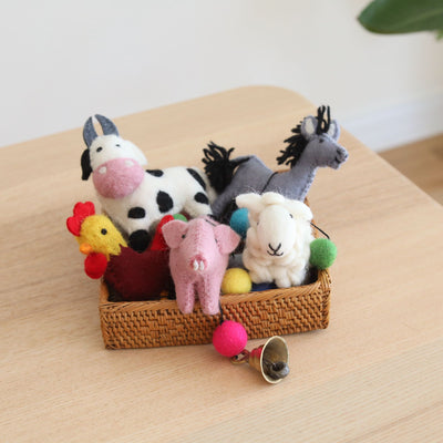Felt Farm Animal Garland