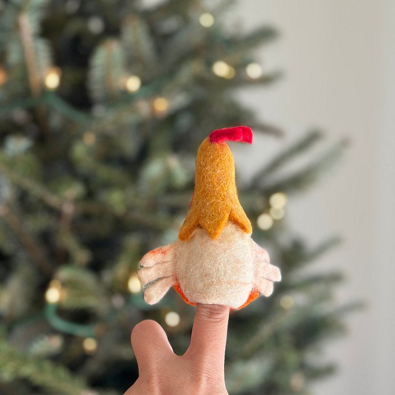 Felt Finger Puppet - Hen