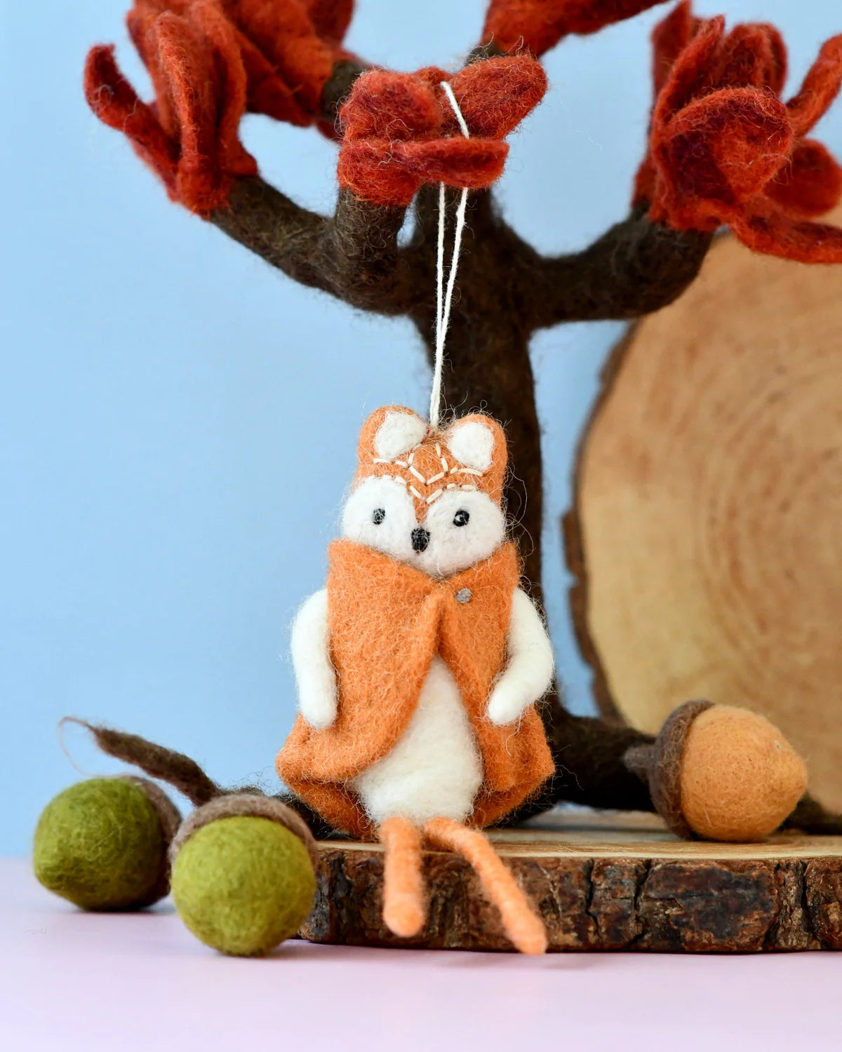 Pre-Order Felt Fox Doll Ornament (Ships in November)