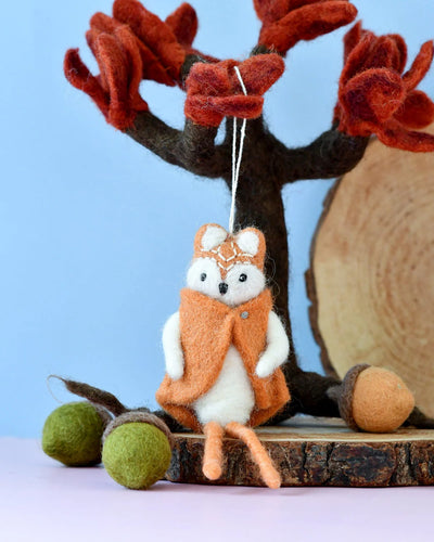 Pre-Order Felt Fox Doll Ornament (Ships in November)