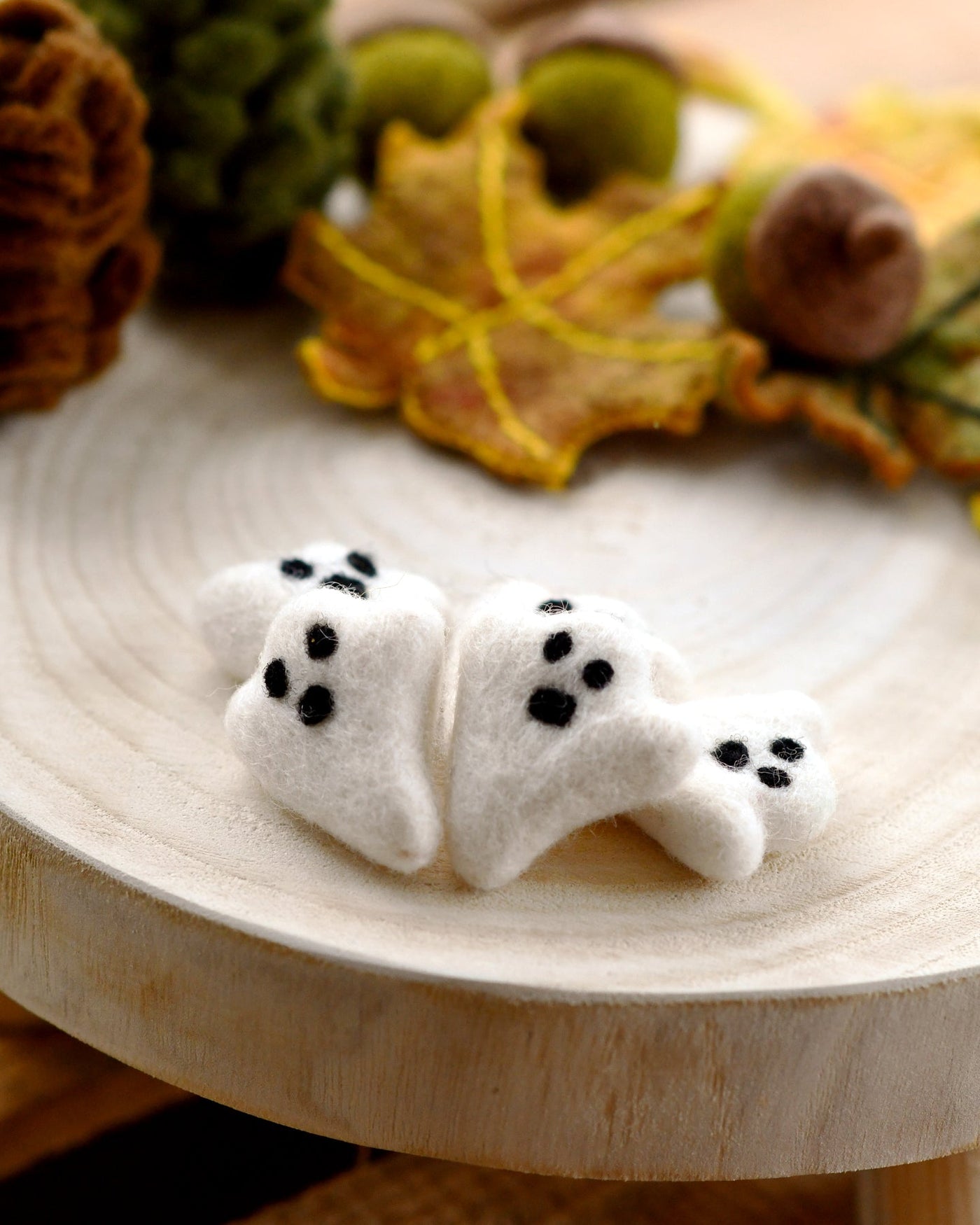 Felt Halloween Spooky Ghosts Loose Parts, Set of 5