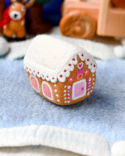 Pre-Order Felt Pink Gingerbread House (Ships in November)