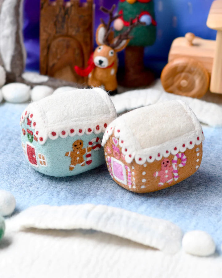 Sale Felt Blue Gingerbread House