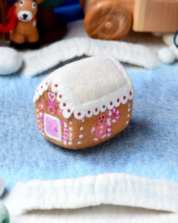 Pre-Order Felt Pink Gingerbread House (Ships in November)