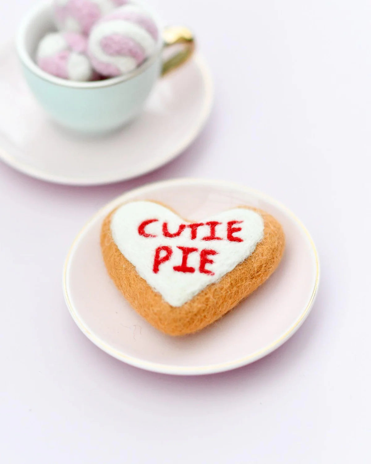 Pre-Order Felt "Cutie Pie" Heart Icing Cookie (Ships in late January)