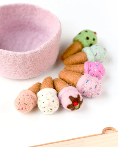 Pre-Order Felt Ice Cream, Cotton Candy Flavor with Sprinkles (Ships in November)