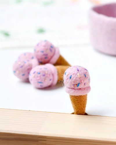 Pre-Order Felt Ice Cream, Strawberry with Sprinkles (Ships in November)