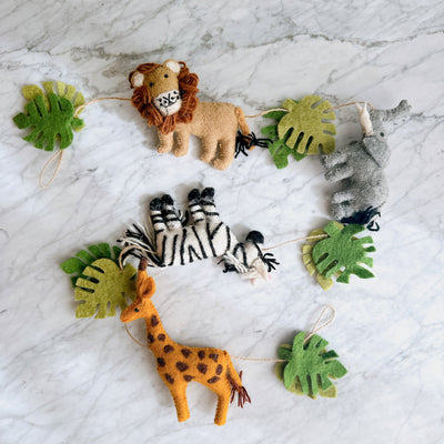 Felt Jungle Animal Garland