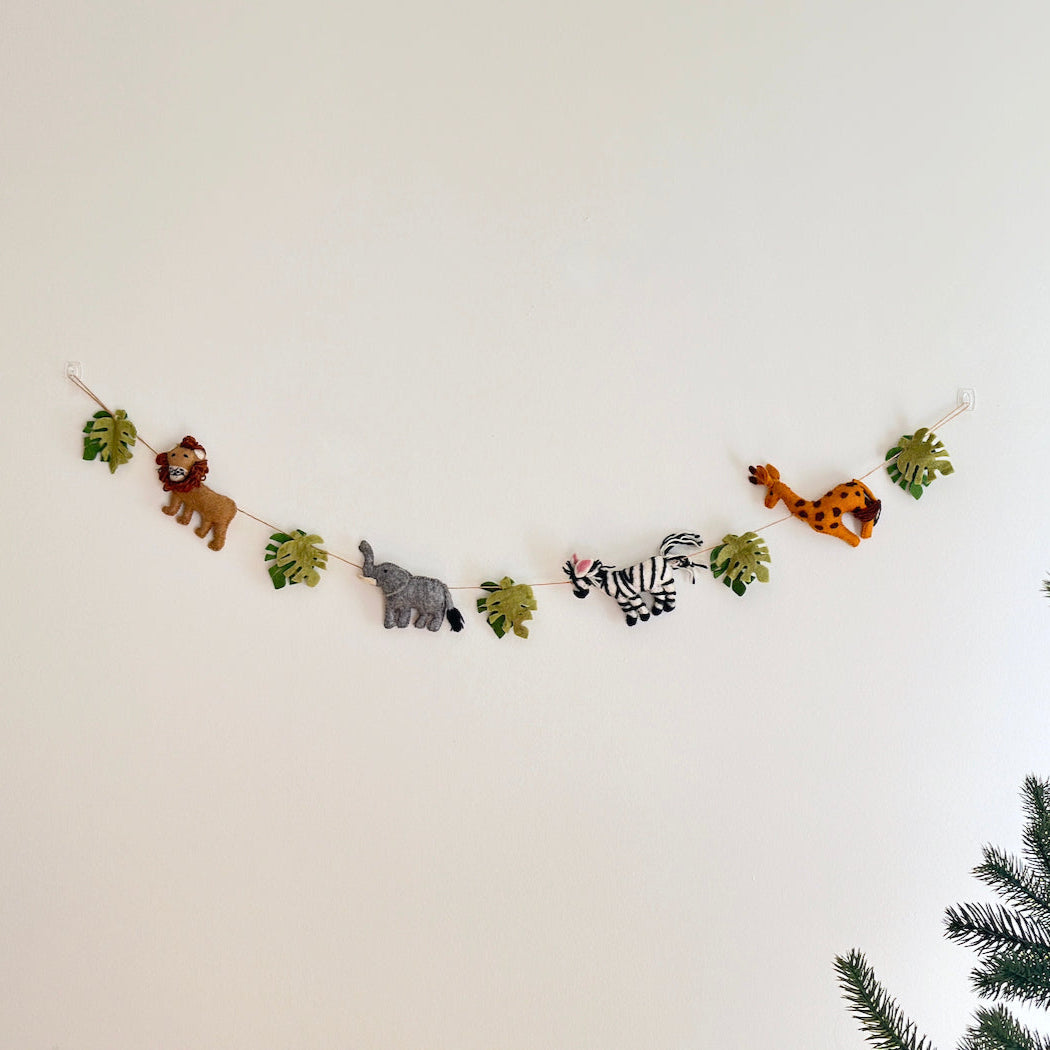 Felt Jungle Animal Garland