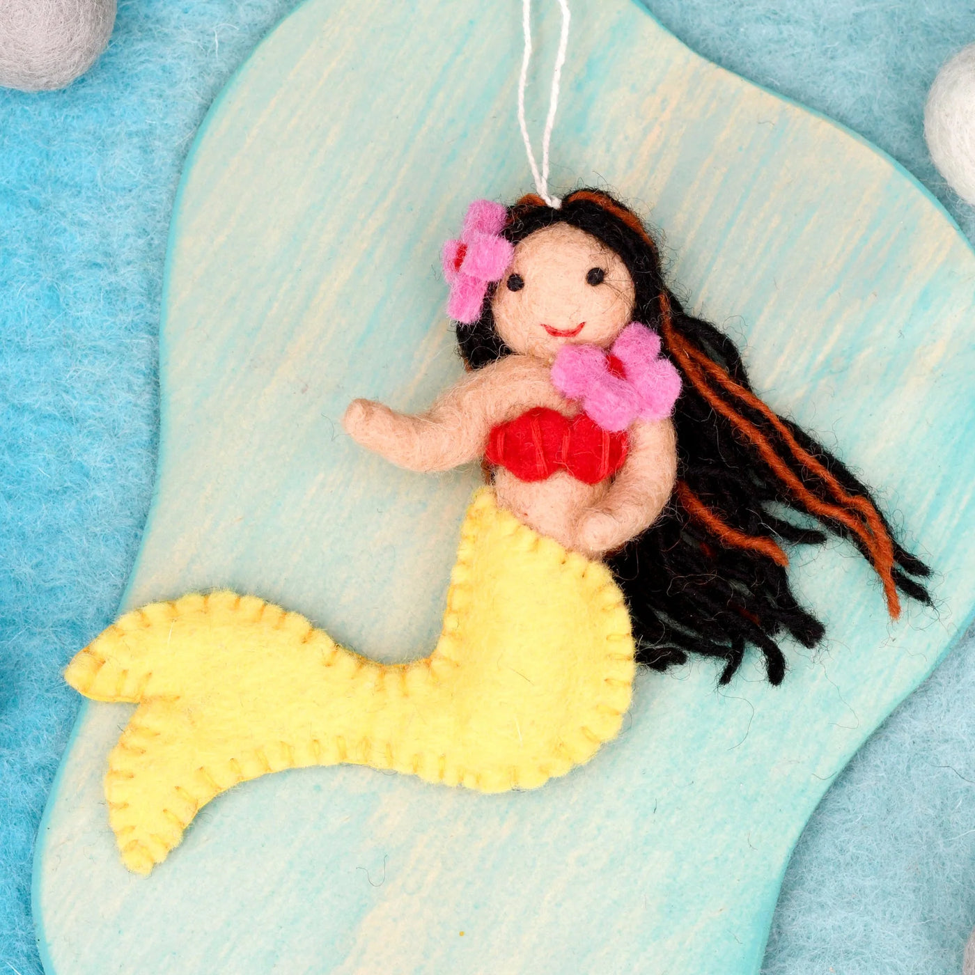 Pre-Order Felt Little Mermaid Hanging, Yellow Tail (Ships in November)