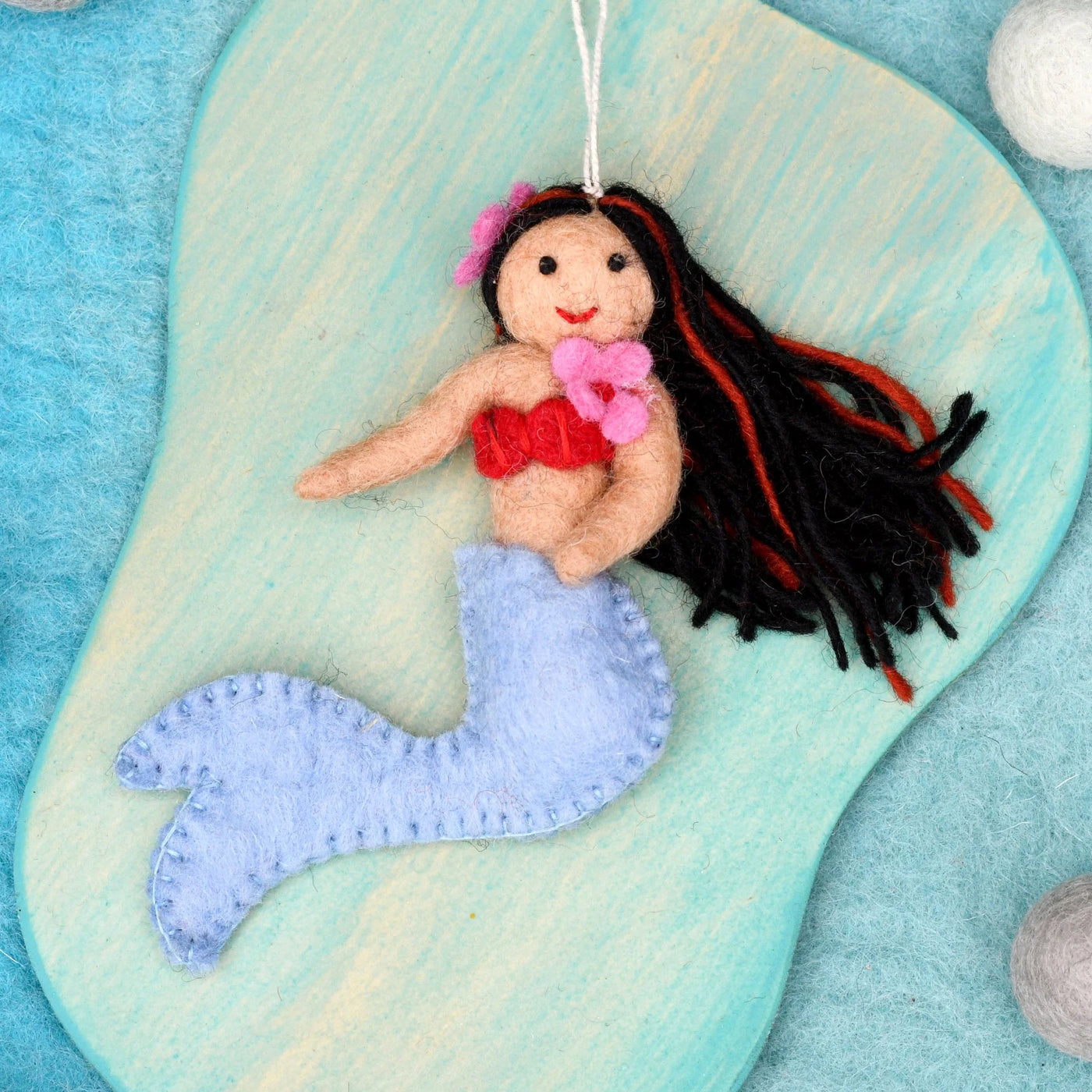 Pre-Order Felt Little Mermaid Hanging, Lavender Tail (Ships in November)