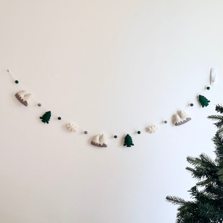 Felt Mountain &amp; Cloud Garland