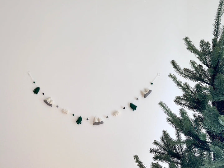 Felt Mountain &amp; Cloud Garland