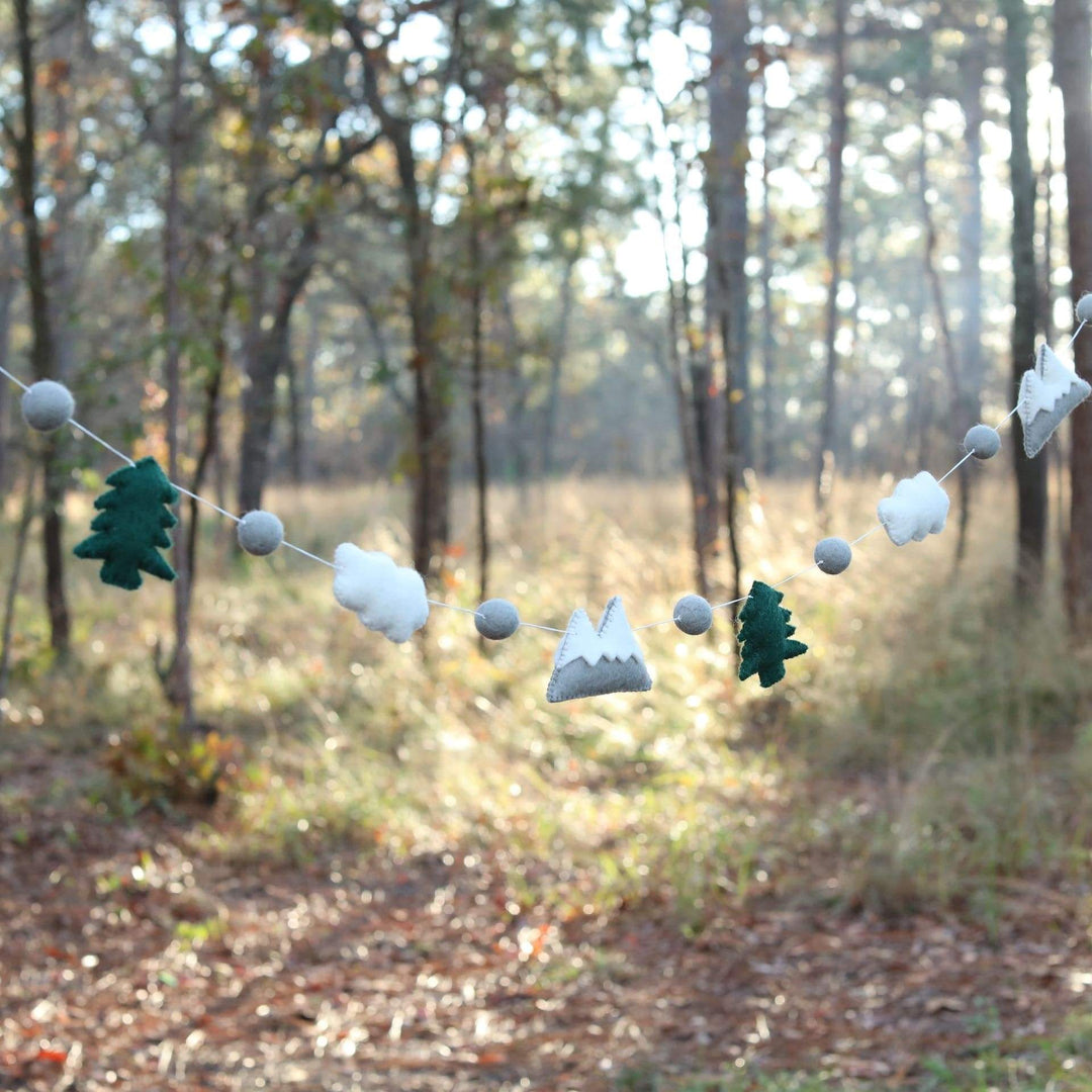 Felt Mountain &amp; Cloud Garland