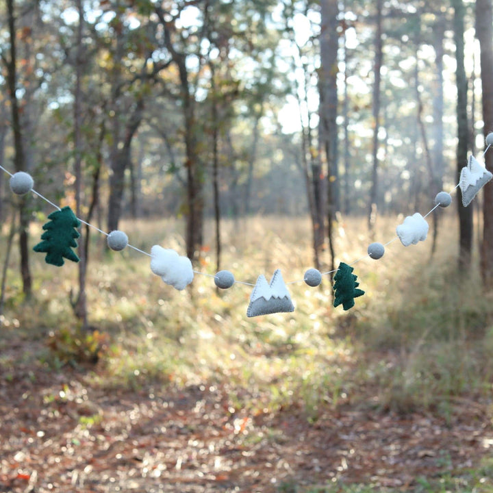 Felt Mountain &amp; Cloud Garland