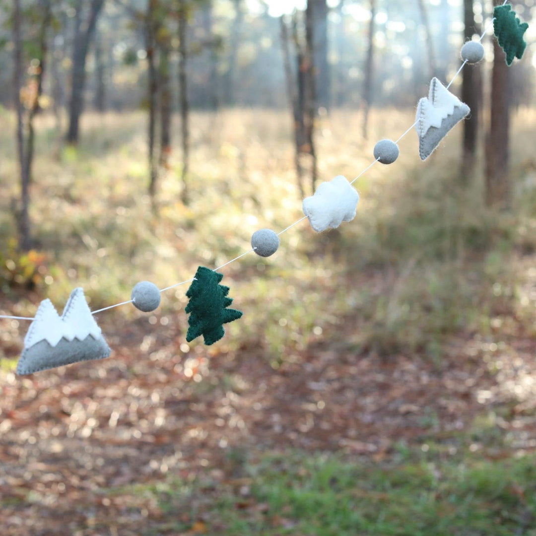 Felt Mountain &amp; Cloud Garland