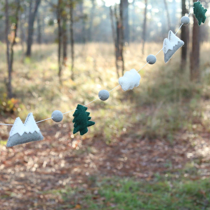 Felt Mountain &amp; Cloud Garland