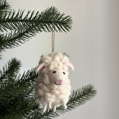 Felt Ornament - Fluffy Sheep