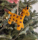 Felt Ornament - Giraffe, a wool felt ornament by Ganapati Crafts Co., needle-felted and hand-stitched in Nepal (view 4) · view 4
