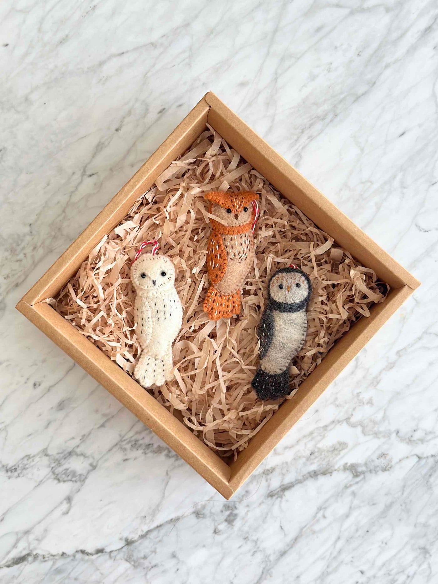 Felt Ornament - Owl Family