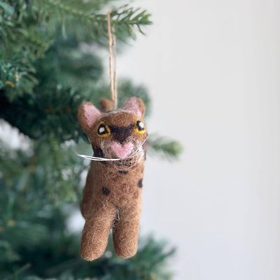 Felt Ornament - Playful Cat