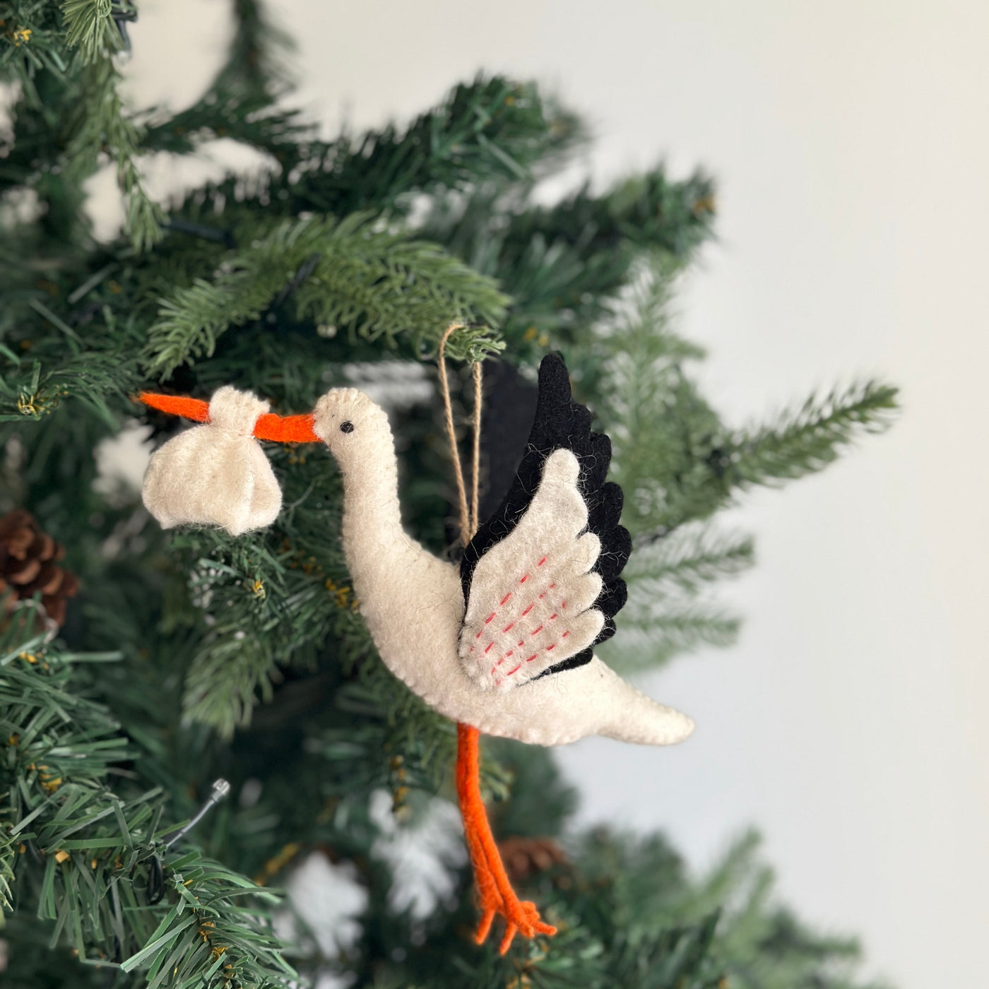 Felt Ornament - Stork