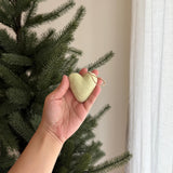 Felt Pastel Heart Ornaments – Set of 7 Wool Decorations, a wool felt ornament by Ganapati Crafts Co., needle-felted and hand-stitched in Nepal (view 5) · view 5