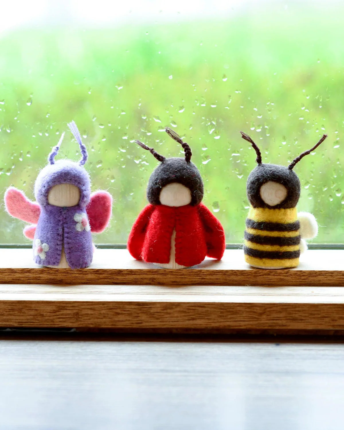 Pre-Order Bugs Peg Dolls Set, Bee, Ladybug and Butterfly (Ships in November)