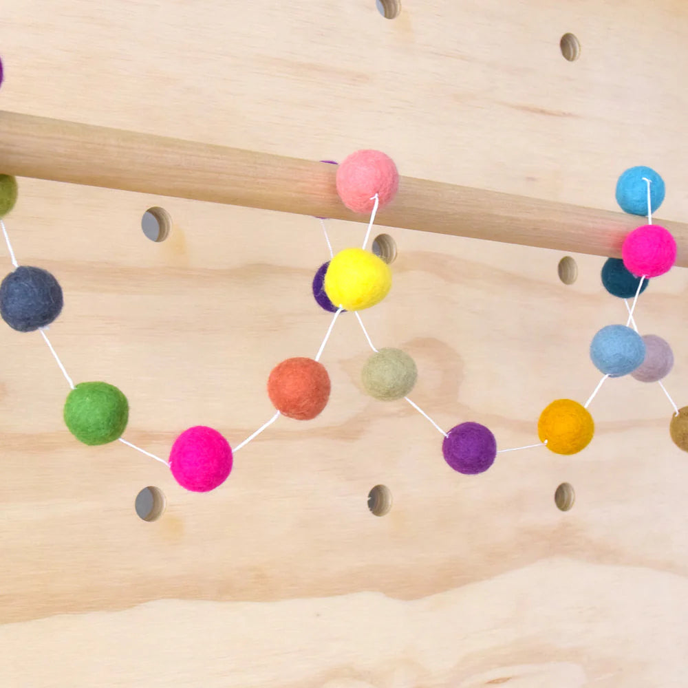 Colorful Pompom Felt Ball Garland