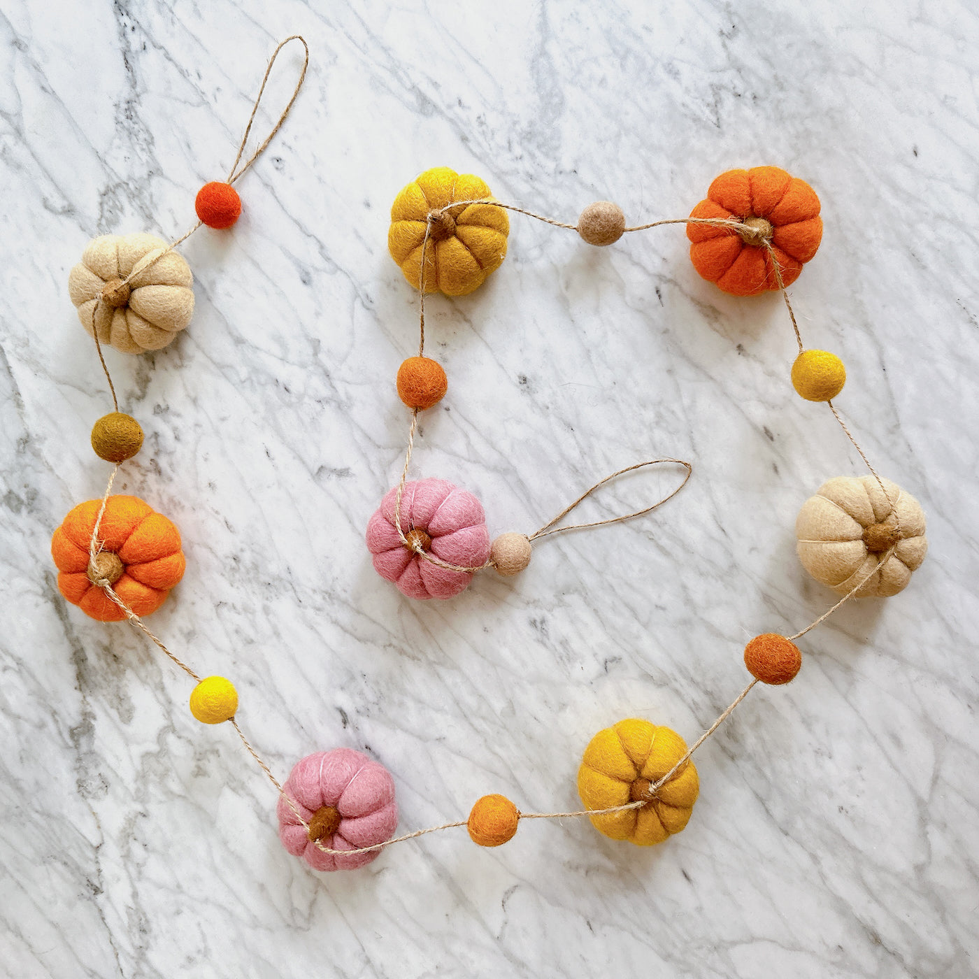 Felt Pumpkin Garland
